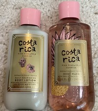 Bath Body Works PINK PINEAPPLE SUNRISE Body Lotion Shower Gel Set NEW