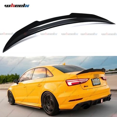 FOR 2014-2020 AUDI A3 S3 RS3 SEDAN PSM STYLE GLOSS BLACK HIGHKICK TRUNK SPOILER
