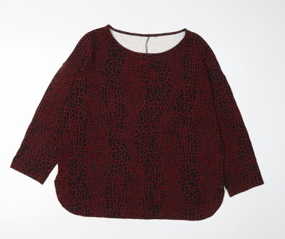 Jaeger Damen Bluse schwarz Geometrisches Muster 3/4 Arm