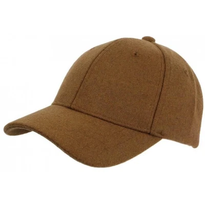 Casquette Baseball Laine Marron Camel en Feutre Chaude et Tendance Neva-Taille - Photo 1/3