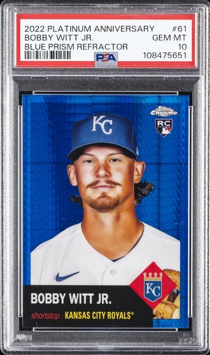 2022 Topps Chrome Platinum Anniversary Bobby Witt Jr. [Prism Refractor] #61 card