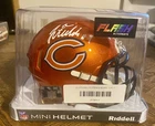 JUSTIN FIELDS SIGNED MINI HELMET FLASH ORANGE RIDDELL BECKETT COA CHICAGO BEARS