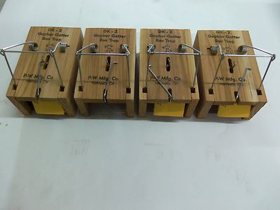 4 DK-2 Death Klutch Gopher Getter Box Trap Mole Trap Trapping Mole Free ...