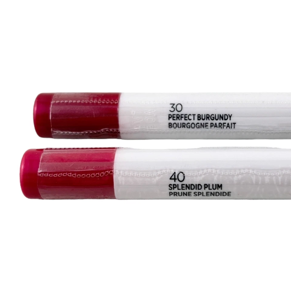 L'Oreal Age Perfect Anti-Feathering Lipliner LOT OF 2 Burgundy Plum 0.04oz ea. - Image 3 of 4