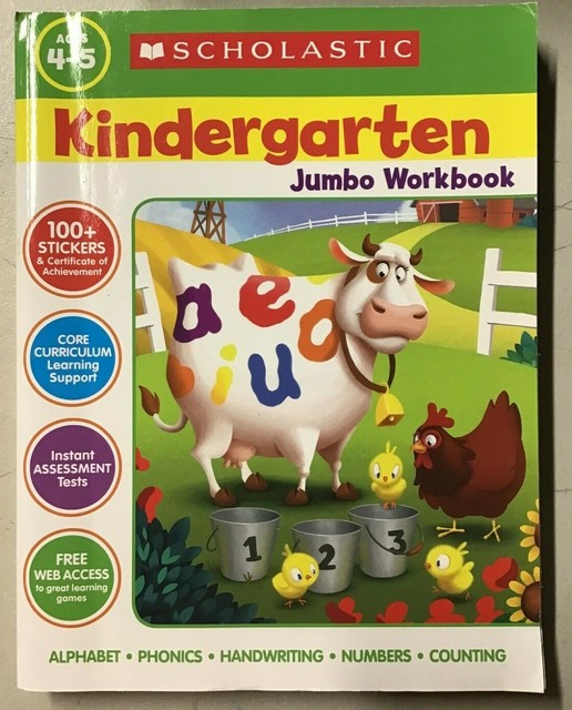 Scholastic Kindergarten Jumbo Workbook Age 4-5 545648904 for sale ...