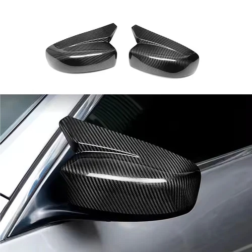 Real Carbon Fiber OX Side Mirror Cover Caps For 2008-2013 INFINITI G37 G25 Q40 
