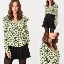 £259 DVF Floral Silk Blouse, Diane Von Furstenberg Silk Blouse, Long Sleeve Top