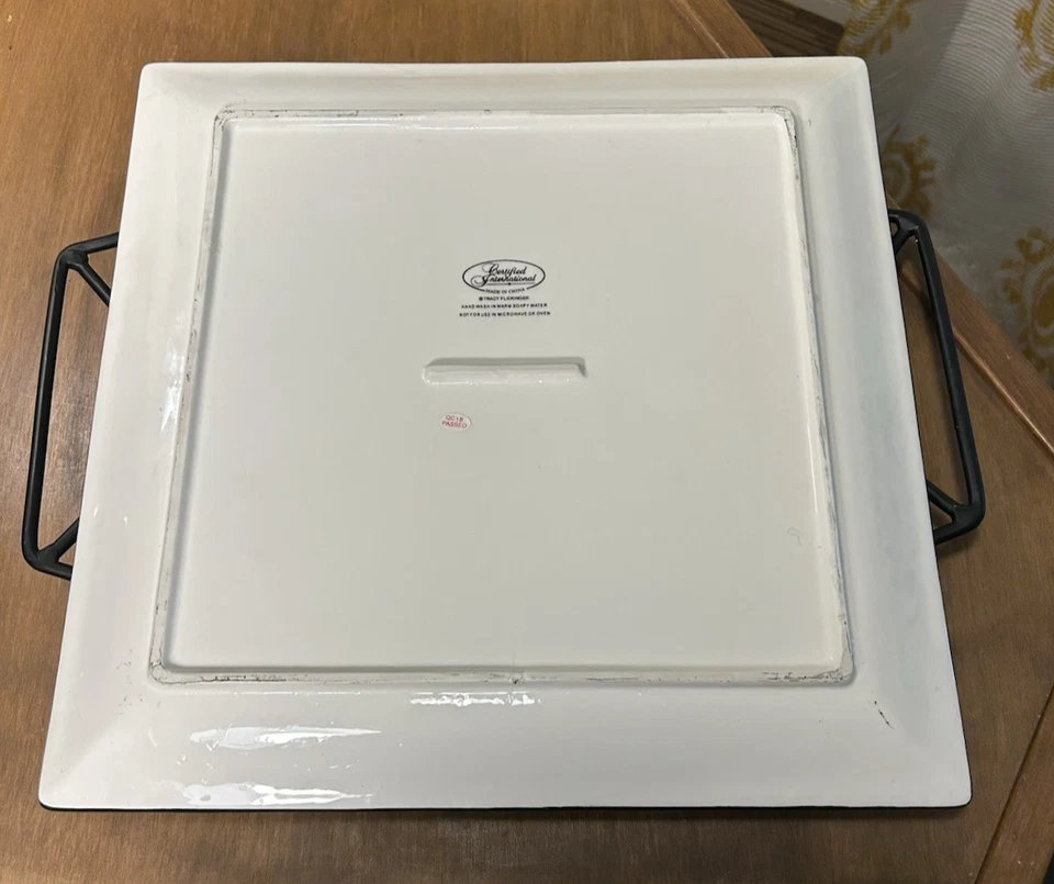 Plato y bandeja de metal Tracy Flickinger Masters of the Grill certificado internacional Foto 4 de 4