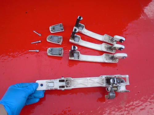 04 05 06 07 08 ACURA TL EXTERIOR OUTER DOOR HANDLE PULL SET WHITE OEM - Bild 5 von 7