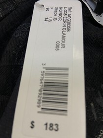 $184 Lise Charmel Women's Black Ecrin Glamour Demi Cup Underwire Bra Size 34B