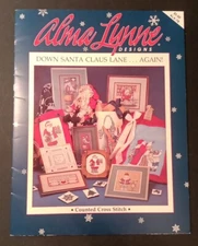 Down Santa Claus Lane Again Cross Stitch Pattern Book Alma Lynne 1988 Christmas