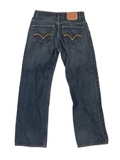 Vintage Red Tag Tab Levi's 505 Denim Blue Jeans Zipper 28x28 Distressed Unisex