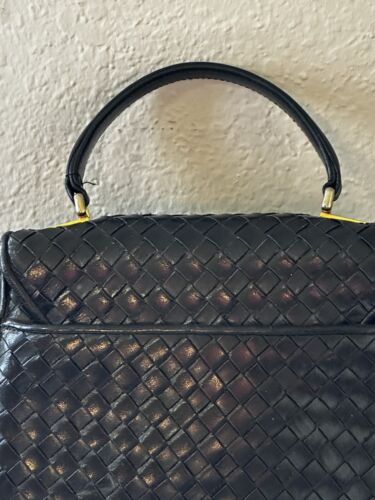 Borsa a mano vintage Bloomingdale’s in pelle intrecciata italiana - Foto 11 di 22