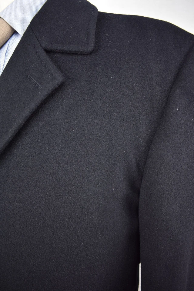 Abrigo Willerby Smith Negro Sólido Mezcla Lana/Cachemira Tres Botones Talla: 42 Foto 3 de 4