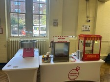 candyfloss, popcorn, hotdogs and slushy hire