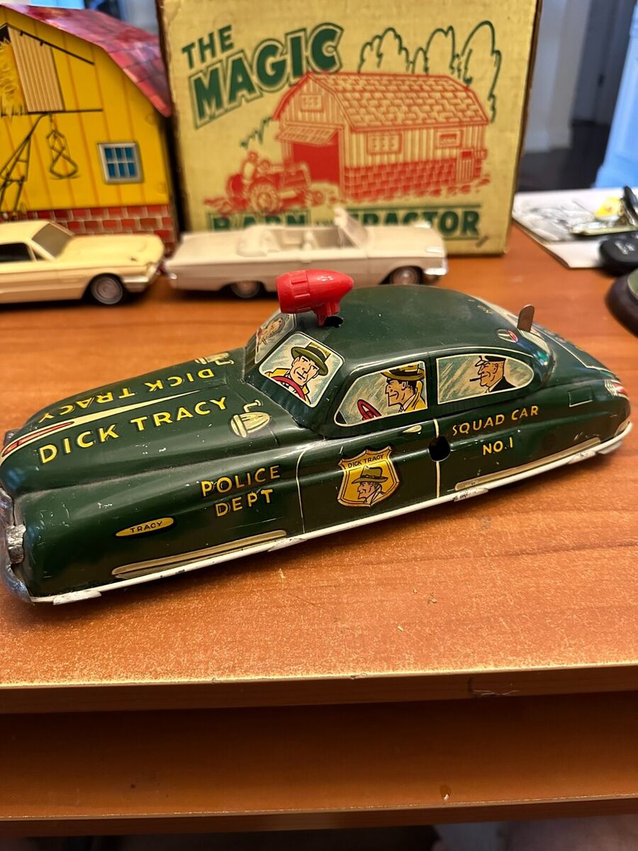 Vintage 1960's Marx Dick Tracy Tin Litho Squad Car nice Rare Vintage 1960's Marx Dick Tracy Tin Litho Squad Car nice Rare