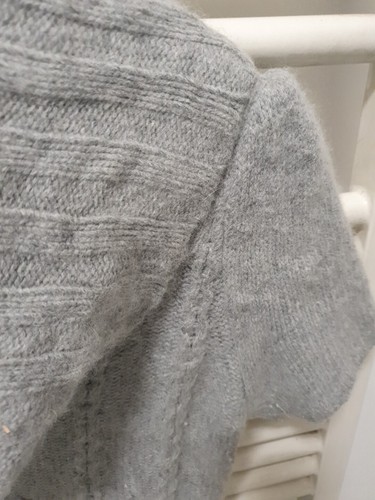 Kenar Lambs Wool Angora Rabbit Shawl Neck S/Sleeve Jumper size small petite Ex - Picture 6 of 12