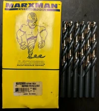 Marxman Morse 80613 27/64" Jobber Drill Bit PACK OF 6 MADE IN USA Black & Gold