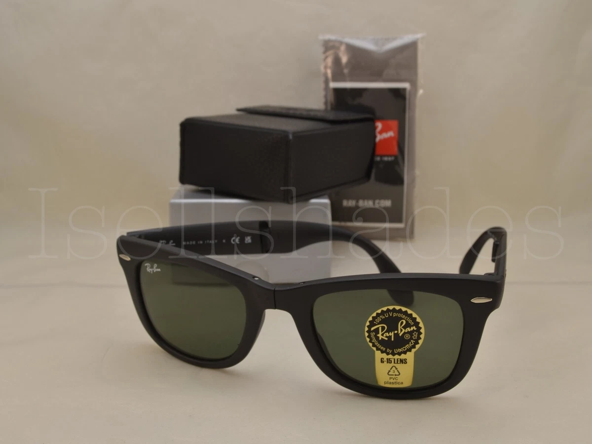 RAY BAN Pocket sunglasses rb 4105 Folding Wayfarer 601-S Matt black