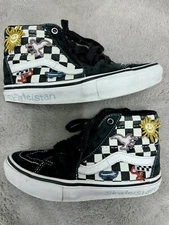 Vans Old School High Tops Skateistan Embroidered Decals Skater Shoes Size W6 M4