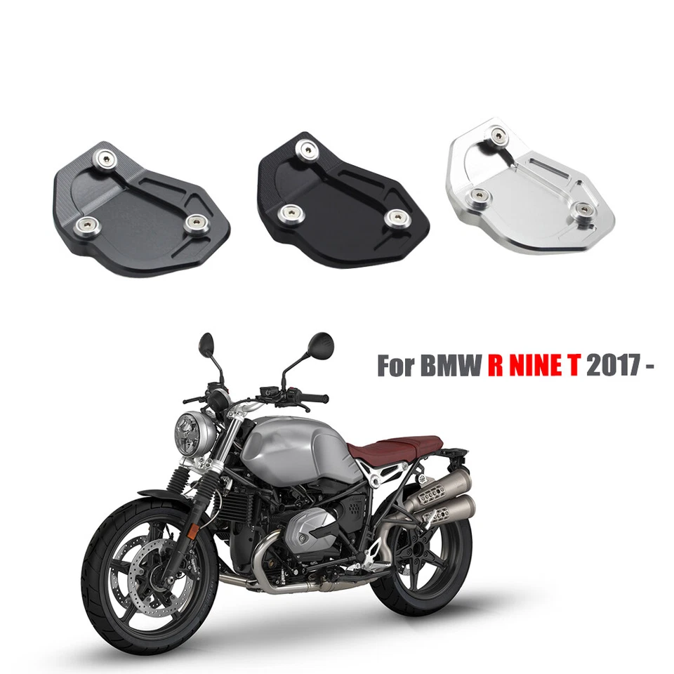 Para BMW R NINE T 2017- Soporte de cabra lateral CNC Extensión Soporte lateral Ampliar Foto 2 de 4