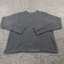 VTG Abercrombie Fitch Sweater Mens L Gray Rib Knit Pullover Sweatshirt 90s Y2K