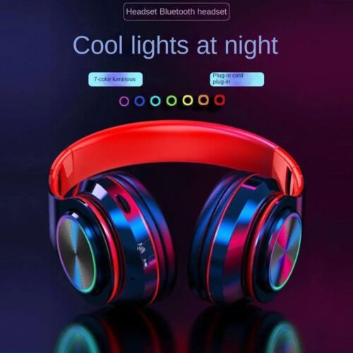 RGB Wireless Gaming Headset Wireless Music Helmet Headset  Esports Games - Picture 1 of 17