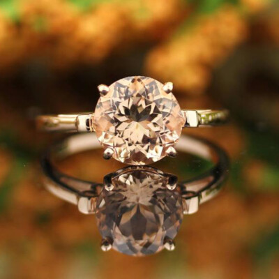 Bague De Mariage Mkali – Argent Sterling 925 – Diamant Simulé 4 Carats – Rond – Femme