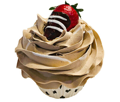 DEZICAKES Fake Cupcakes & Cake  Artificial Food Dipped Strawberry Cupcake
