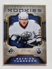 2006-07 SP GAME USED GOLD/100-AUTHENTIC ROOKIES-PATRICK THORESEN-EDMONTON OILERS