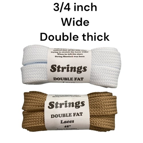 Shoelaces.2 pair 3/4 Wide Double Fat Shoelaces. New from 80s Vintage eBay