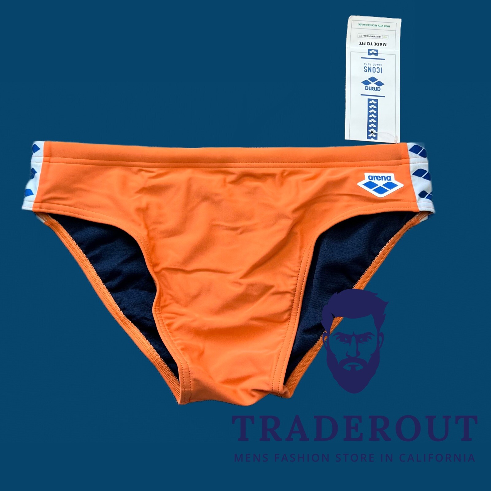 Arena Mens White Bikini Swimwear Arena Men's Competitive Swimwear