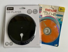 GPX Portable CD Player PC301B Anti-Skip Protection, Earbuds  5 Pk  Maxell DVD-R