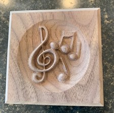 Music Notes Engraving Trim Wood, Corner Trim Block, Door Trim Block, Window Trim