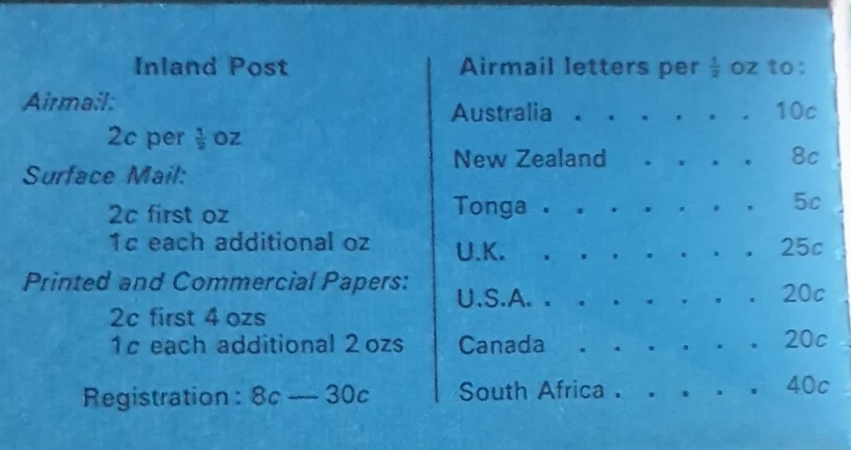 Folleto de estampillas en moneda decimal QEII temprana de Fiji - Juego completo de estampillas Foto 3 de 3