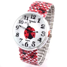 Lady Bugs Novelty Stretch Watch