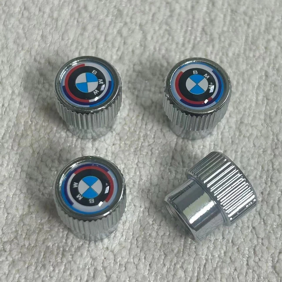 4Pcs Ventilkappe Satz für BMW 50 Jahre M Embleme Auto Luftventil Abdeckungen . - Image 4 of 4