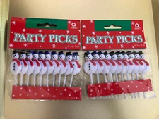 Snowman Food Picks