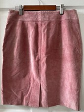 Y2K Express World Brand Women s Sz 5/6 Pink 100 Leather Suede Lined Mini Skirt