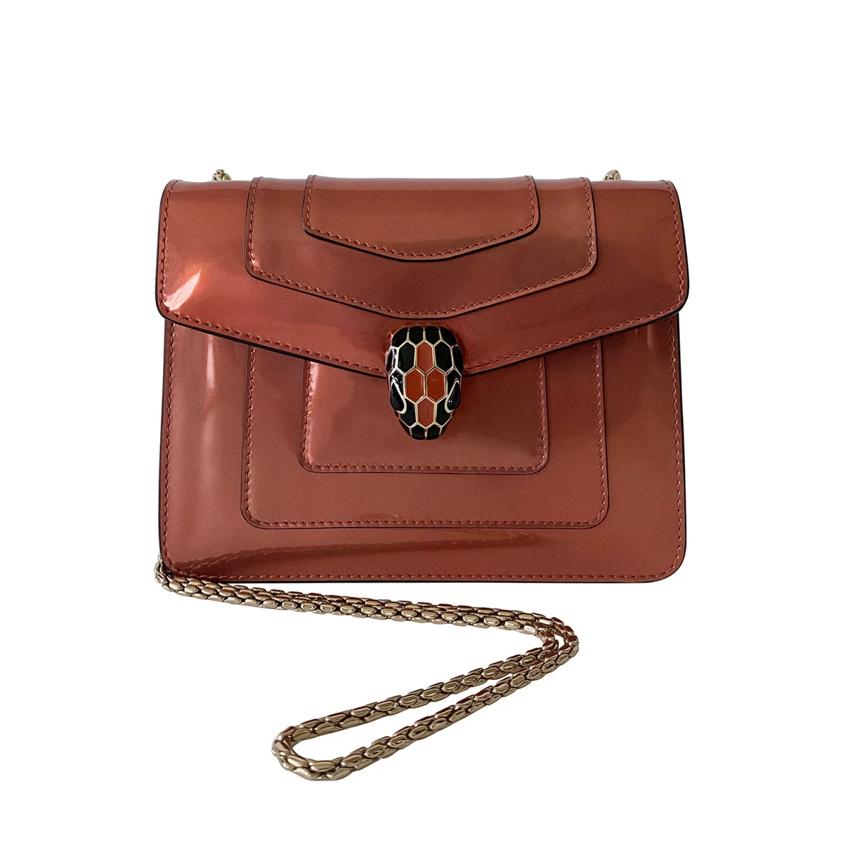 Shop BVLGARI Serpenti Forever Leather Shoulder Bag