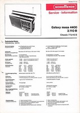 Servizio Manuale di Istruzioni per Nordmende Galaxy Mesa 4400 3.110 B