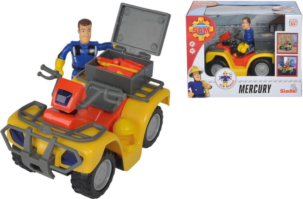 Thumbnail - Simba Feuerwehrmann Sam - Mercury-quad Inkl. Zubehör, Kunststoff, Ca.