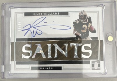 2022 Impeccable Ricky Williams Saints Logo Auto  /99