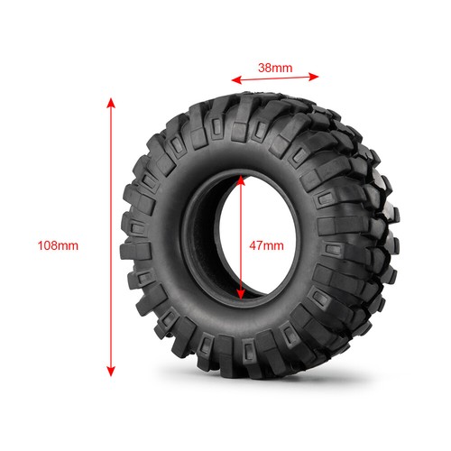 4PC 1.9'' Metal Alloy Beadlock Wheel Rims Hubs + 108mm Tires for 1/10 RC Crawler - Picture 89 of 98