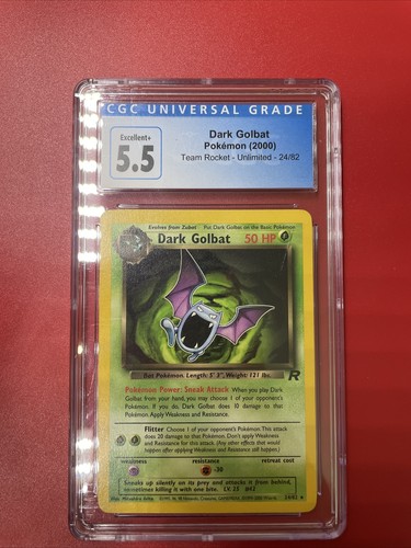 Dark Golbat (Unlimited) graded CGC 5.5 for sale on eBay