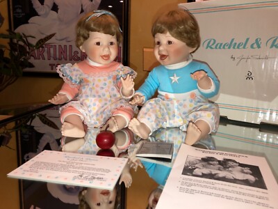 Danbury Mint Rachel & Ryan Twin Dolls Precious Pairs Collection,NEVER DISPLAYED