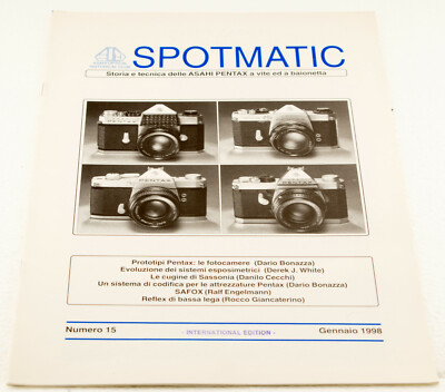 SPOTMATIC GESCHICHTE UND TECHNIK DER ASAHI PENTAX MIT SCHRAUBE UND BAJONETT, NR. 15 JAN '98