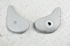 JAGUAR XJS RH RIGHT HE FRONT SEAT FIXINGS CORNER TRIM COVER GREY LATHER BEC2867