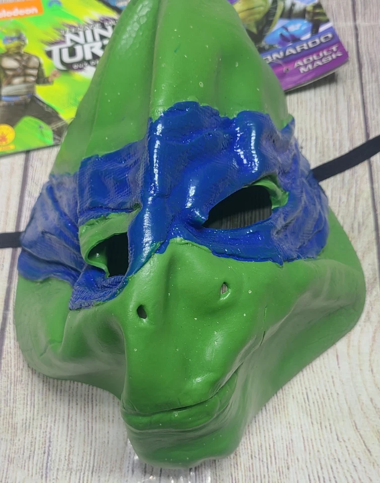 Rubies Teenage Mutant Ninja Turtles Adult Leonardo Halloween Mask Blue Green New - Image 4 of 4