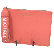 MICHALE KORS PINK COSMETICS ZIPPER POUCH W/ HOLDER